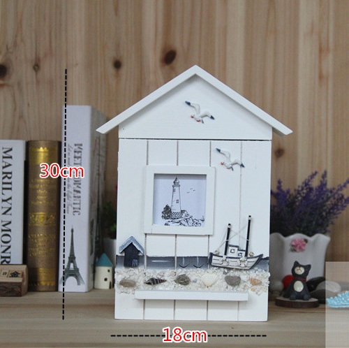 Tủ treo chìa khóa gỗ hình biển