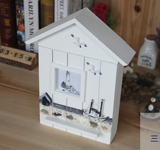 Tủ treo chìa khóa gỗ hình biển