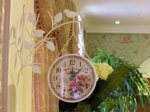 đồng hồ treo tường 2 mặt 05 trắng